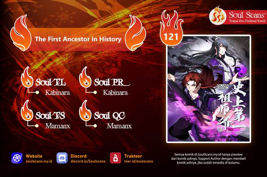 Halaman 1 dari The First Ancestor in History Chapter 121