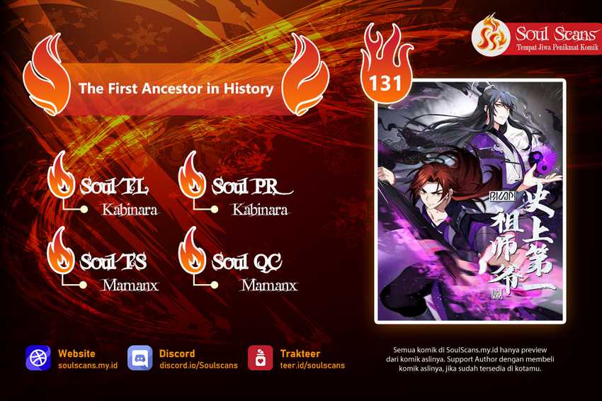 Halaman 1 dari The First Ancestor in History Chapter 131